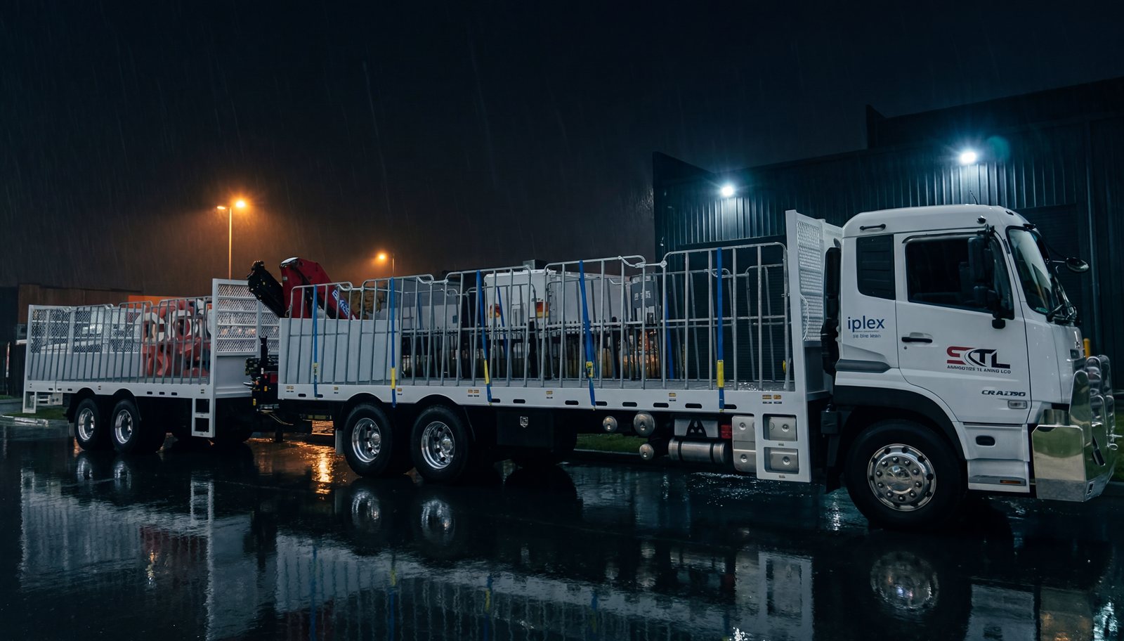 YLZ crane tray and pig trailer — in-house engineered build